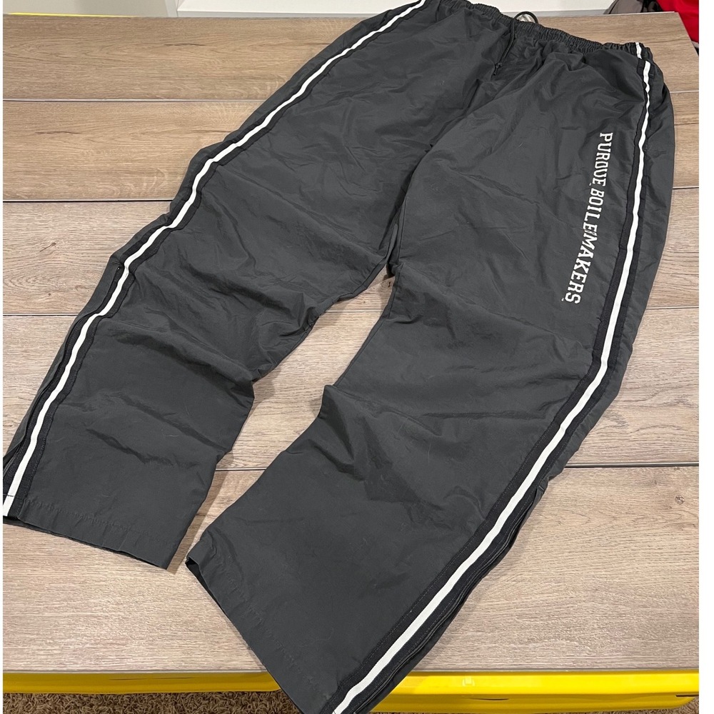 Purdue Boilermakers Gear For Sports Mens Large Black Windbreaker Track Pants